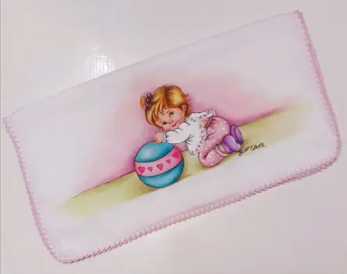 Fralda de Ombro com Picueta - Rosa bb