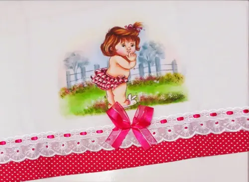Fralda Passeio-menina de Pantufas