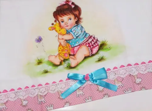 Fralda Passeio-Menina e Girrafinha