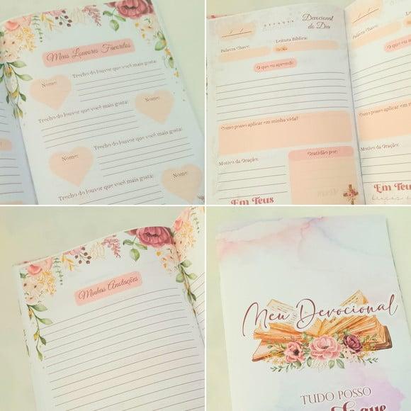 Caderno Devocional Floral para  Mulheres Virtuosas
