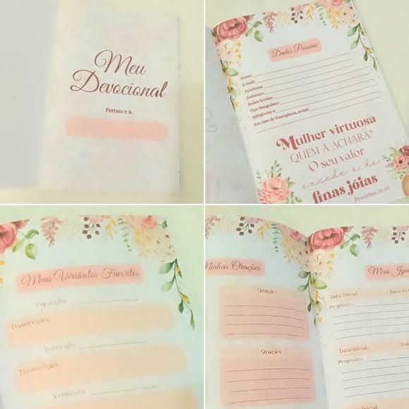 Caderno Devocional Floral para  Mulheres Virtuosas