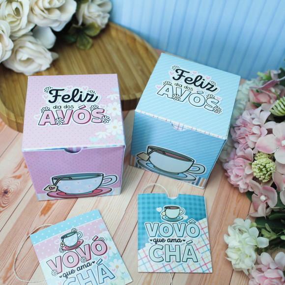 Caixa e Envelopes para Chá Dia do Avós