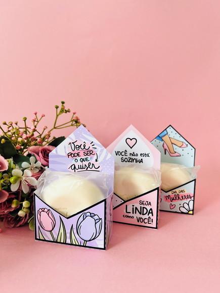 Caixa Envelope Porta Sabonete Dia da Mulher