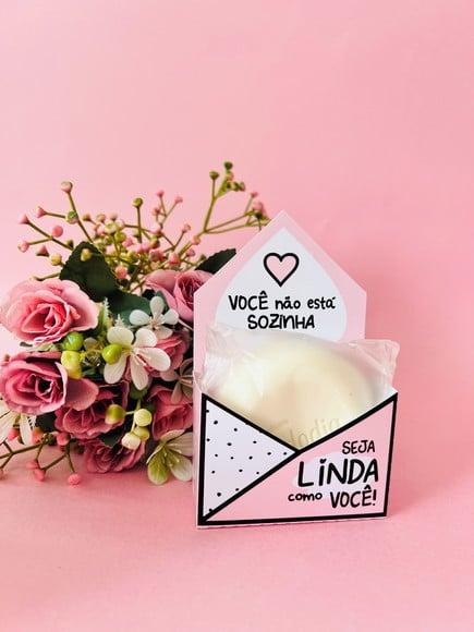 Caixa Envelope Porta Sabonete Dia da Mulher