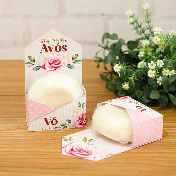 Caixa Envelope Porta Sabonete Floral Dia dos Avós