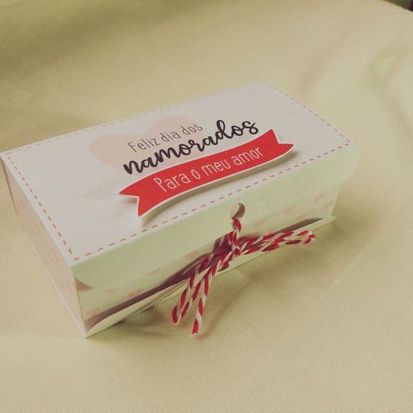 Caixa para Dois Bombons Presente Dia dos Namorados