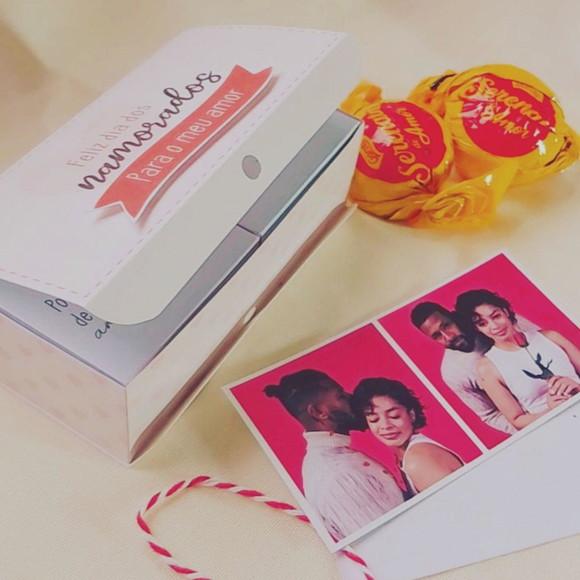 Caixa para Dois Bombons Presente Dia dos Namorados