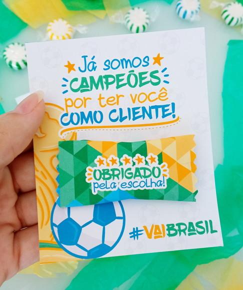 Cartão e Balinha Copa Rumo ao Hexa
