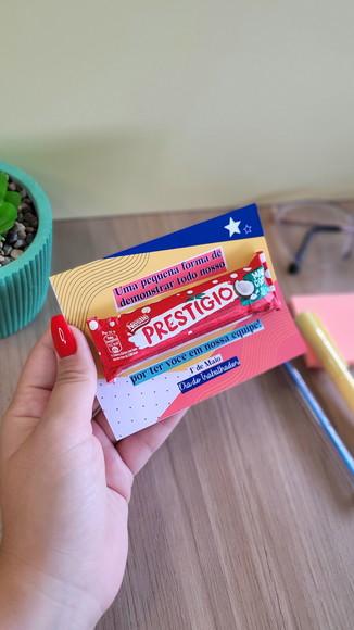 Cartão para Chocolate Prestigio Dia do Trabalhador