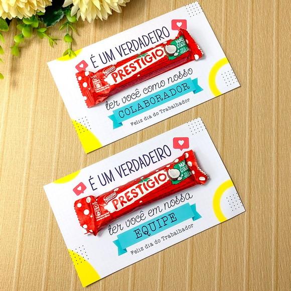 Cartão para Chocolate Prestigio Dia do Trabalhador