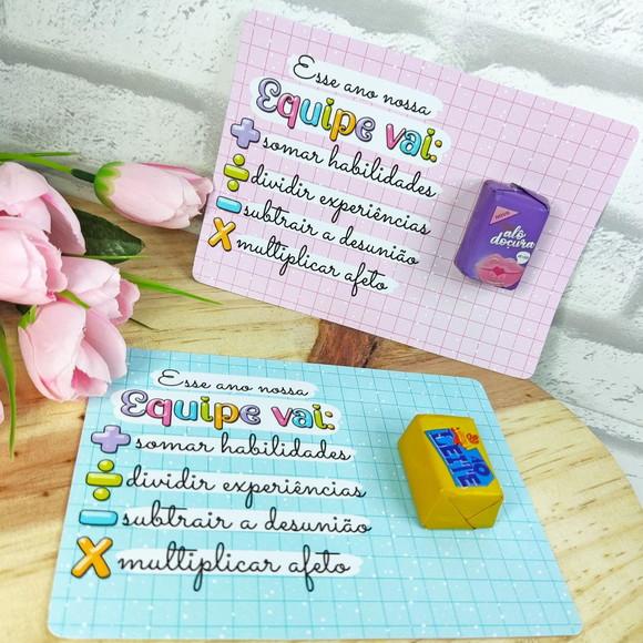 Cartão Bem-vindos Volta às Aulas Equipe Escolar