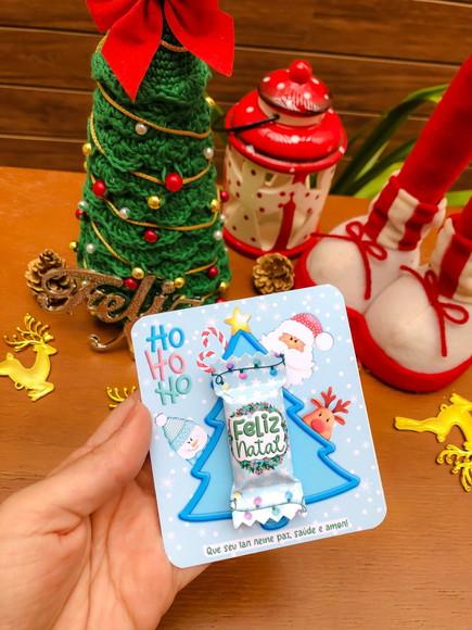 Cartão e Balinha Árvore Natal