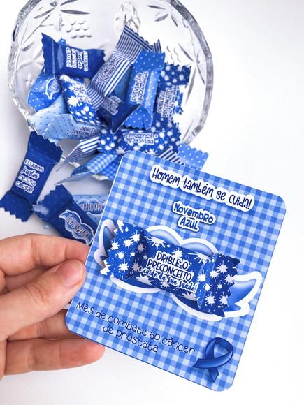 Cartão e Balinha Novembro Azul