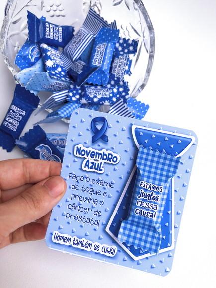 Cartão e Balinha Novembro Azul