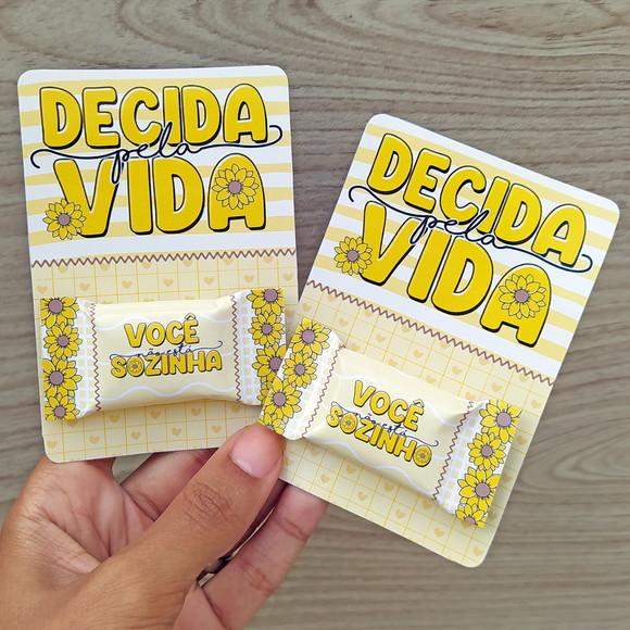 Cartão e Balinha Setembro Amarelo