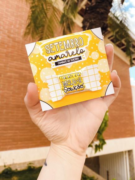 Cartão e Balinha Setembro Amarelo Você Não Está Sozinho