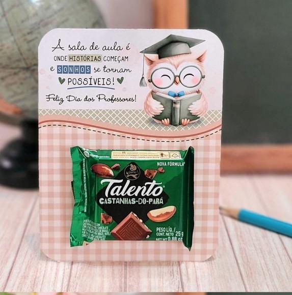 Cartao para Bombom Dia dos Professores