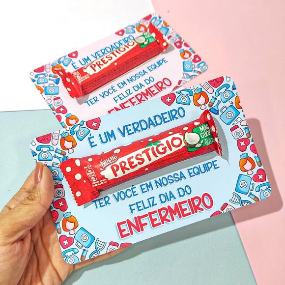 Cartão para Chocolate Prestigio Dia da Enfermagem