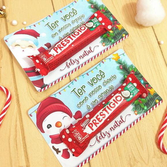Cartão para Chocolate Prestigio Natal