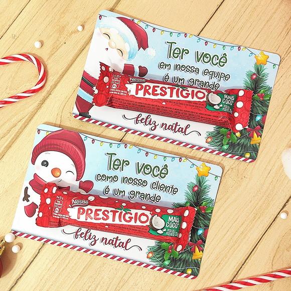 Cartão para Chocolate Prestigio Natal