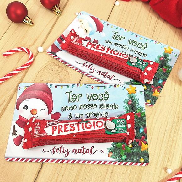 Cartão para Chocolate Prestigio Natal