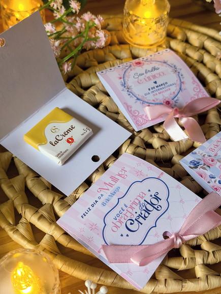 Cartão Versátil para Chocolate, Escalda Pés, Dia da Mulher
