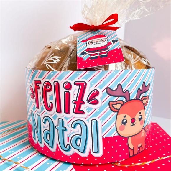 Faixa Cinta para Panettone 400 Gramas Natal Boas Festas