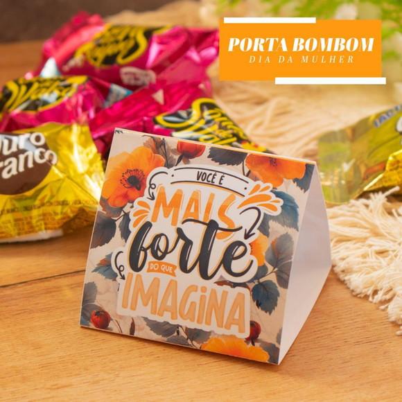 Porta Bombom Floral Dia da Mulher