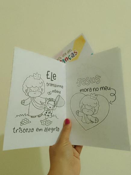 Revistinha Colorir com Desenhos de Jesus Dias das Crianças