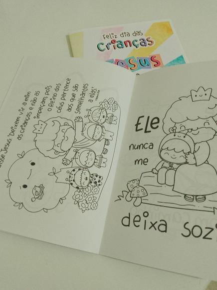 Revistinha Colorir com Desenhos de Jesus Dias das Crianças