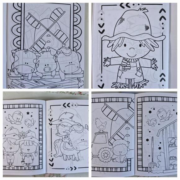 Revistinha Colorir Desenhos Fazenda
