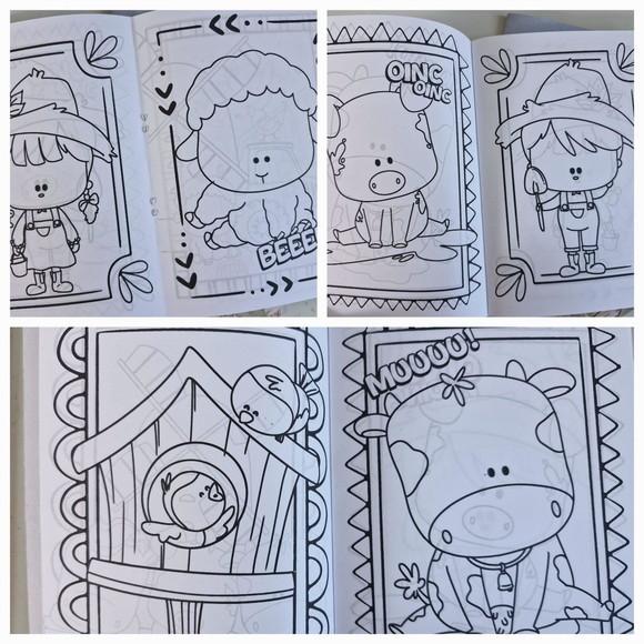 Revistinha Colorir Desenhos Fazenda