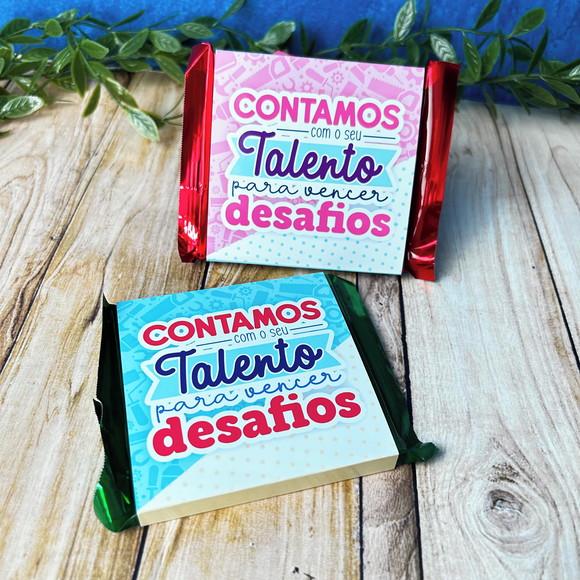 Rotulo Adesivo para Chocolate Dia do Trabalhador