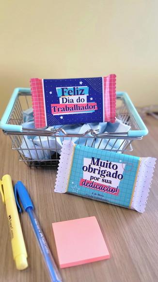 Rotulo Adesivo para Chocolate Dia do Trabalahador