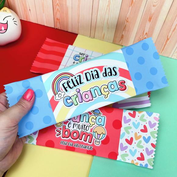 Rotulo Adesivo para Chocolate Dia das Crianças