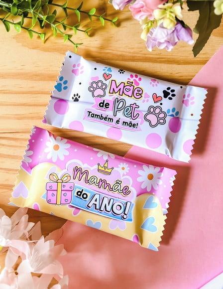 Rotulo Adesivo para Chocolate Kit Kat Dia das Mães