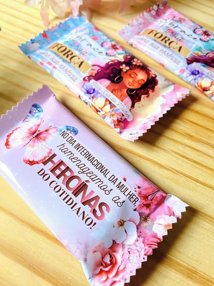 Rotulo Adesivo para Chocolate Mulher Virtuosa Cristã