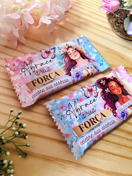 Rotulo Adesivo para Chocolate Mulher Virtuosa Cristã