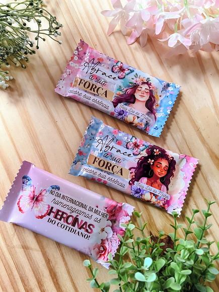 Rotulo Adesivo para Chocolate Mulher Virtuosa Cristã