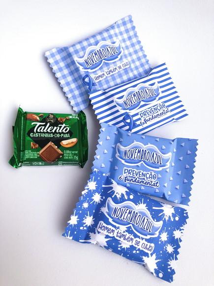Rotulo Adesivo para Chocolate Novembro Azul