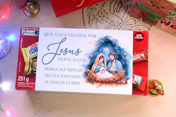 Rotulo para Caixa de Chocolate Natal