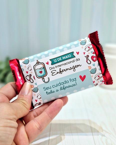 Rotulo para Chocolate Dia Internacional da Enfermagem
