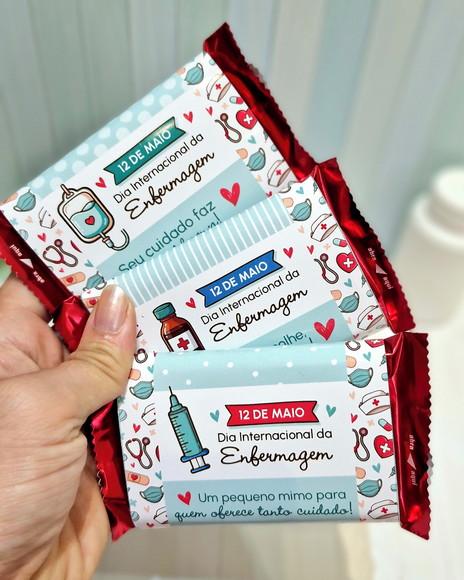 Rotulo para Chocolate Dia Internacional da Enfermagem