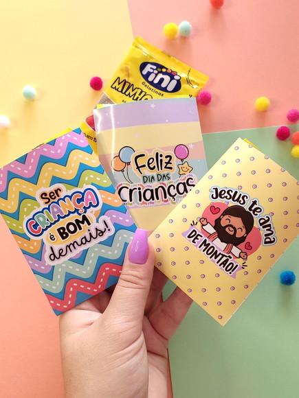 Saquinho Envelope para Gomets Dia das Crianças Cristão