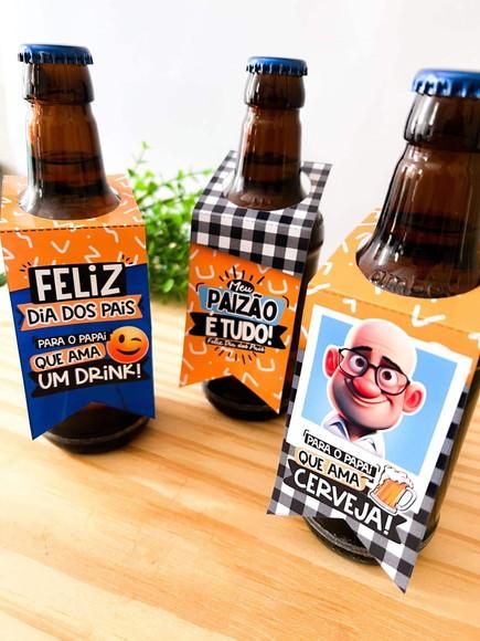 Tag Cartão para Garrafa Dia dos Pais