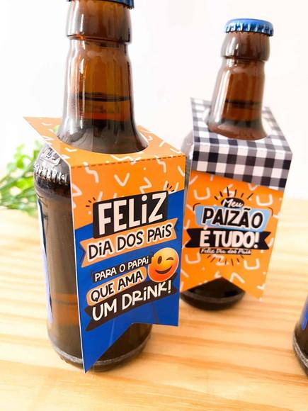 Tag Cartão para Garrafa Dia dos Pais