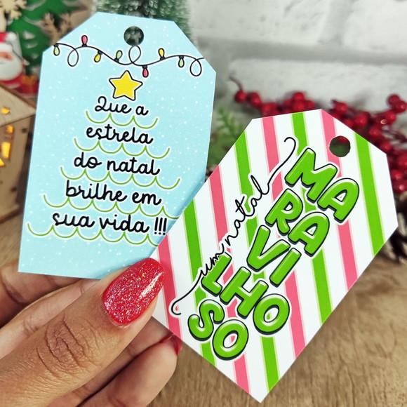 Tags com Furo para Natal
