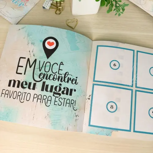 Álbum de Figurinhas para Casal Namorados Noivos Meu Par Perfeito