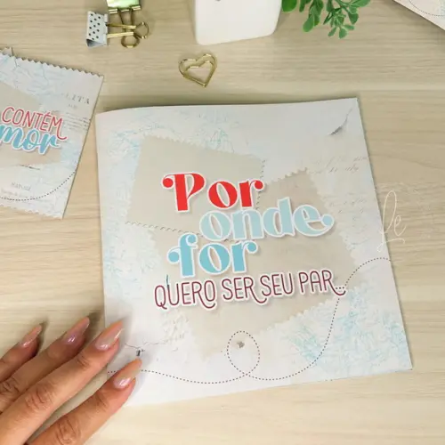 Álbum de Figurinhas para Casal Namorados Noivos Meu Par Perfeito