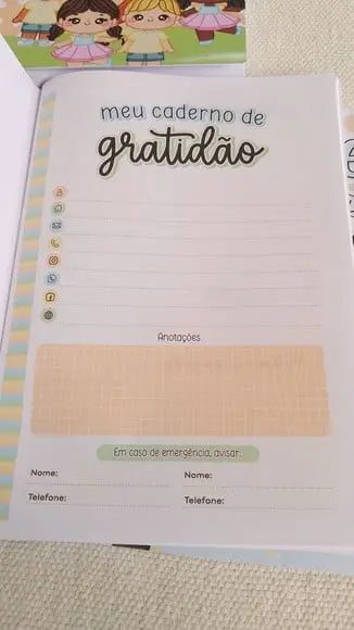Caderno de Gratidão para igrejas